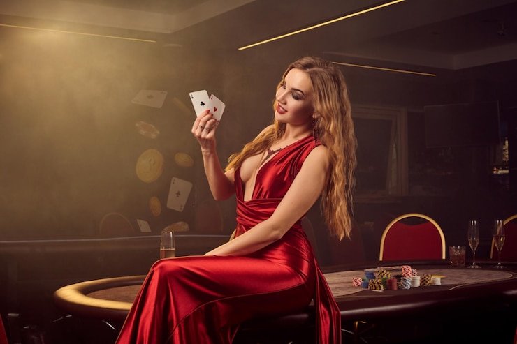 Studio dealer langsung Push Gaming dengan meja blackjack dan roulette berkualitas HD di aston77